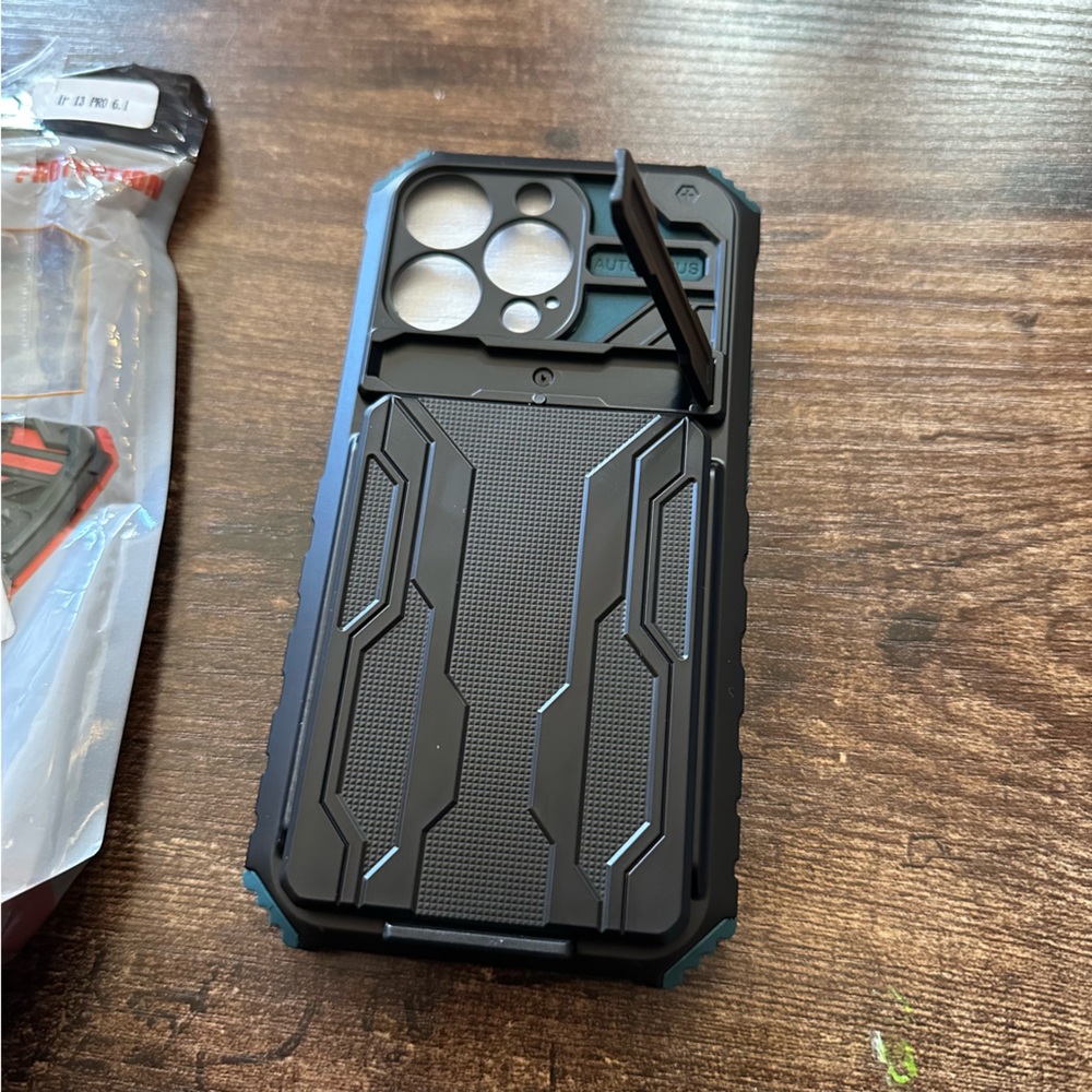 13Pro Shockproof Rugged Wallet Phone Case - Picture 2 of 3